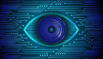 Modern Cybersecurity Technology Background with Eye vector