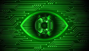 Modern Cybersecurity Technology Background with Eye vector