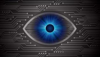 Modern Cybersecurity Technology Background with Eye vector