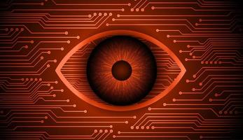 Modern Cybersecurity Technology Background with Eye vector