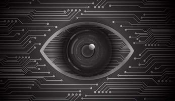 fondo de tecnología de ciberseguridad moderna con ojo vector