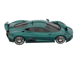 coche de carreras aislado sobre fondo transparente. Representación 3d - ilustración png