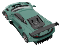 voiture de course isolée sur fond transparent. rendu 3d - illustration png