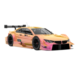 voiture de course isolée sur fond transparent. rendu 3d - illustration png