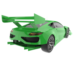 coche de carreras aislado sobre fondo transparente. Representación 3d - ilustración png