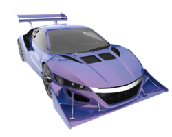 voiture de course isolée sur fond transparent. rendu 3d - illustration png