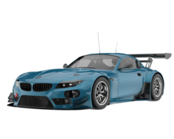 voiture de course isolée sur fond transparent. rendu 3d - illustration png