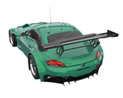 carro de corrida isolado em fundo transparente. renderização 3D - ilustração png