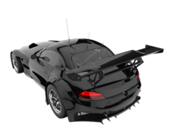 coche de carreras aislado sobre fondo transparente. Representación 3d - ilustración png