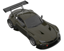 voiture de course isolée sur fond transparent. rendu 3d - illustration png