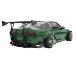 voiture de course isolée sur fond transparent. rendu 3d - illustration png