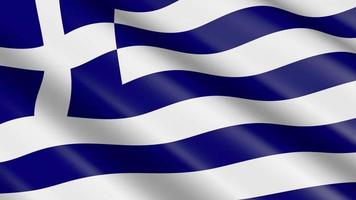 3D Loopable Waving Material Flag of Greece video