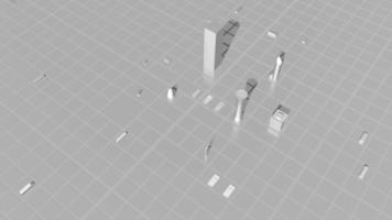 3D wachsende Stadt - moderne Bürogebäude, Wolkenkratzer - ideal für Themen wie Wirtschaft, Finanzen, Architektur usw. video