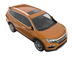Realistic SUV isolated on transparent background. 3d rendering - illustration png