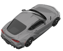 voiture de sport isolée sur fond transparent. rendu 3d - illustration png