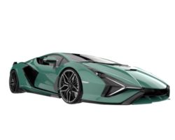 Sport car isolated on transparent background. 3d rendering - illustration png