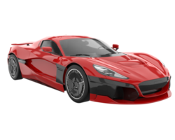 voiture de sport isolée sur fond transparent. rendu 3d - illustration png