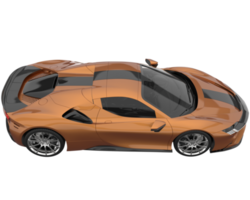 coche deportivo aislado sobre fondo transparente. Representación 3d - ilustración png