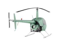 Helicopter isolated on transparent background. 3d rendering - illustration png