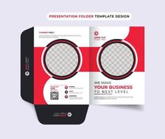 Business Presentation Folder Template For Corporate Company Conference vector