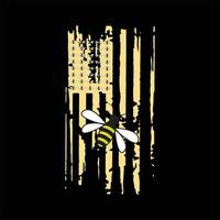 diseño de camiseta de abeja vector