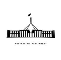 australiano parlamento edificio icono. australiano parlamento símbolo vector en blanco antecedentes.