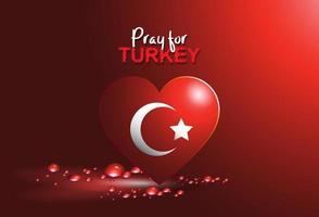 Pray for Turkey vector illustration