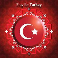 Pray for Turkey vector illustration. Vector illustration with the text asking prays due to a strong earthquake