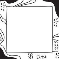 abstract doodle frame decoration vector hand drawn design element with copy space area