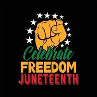 Juneteenth T-shirt Design vector