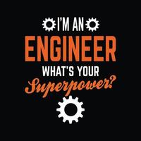 Mechanical Engineer T-shirt Design vector