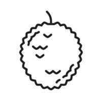 Yuzu citrus raw fruit line icon vector