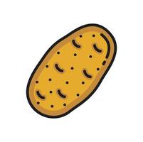 Potato tuber isolated sweet bulbous food icon vector