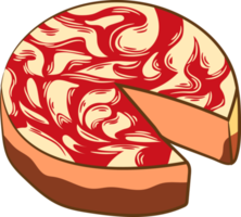 fresa tarta de queso png gráfico clipart diseño