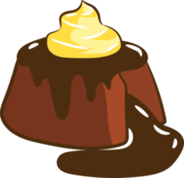 chocolate lava bolo png gráfico clipart Projeto