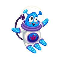 Cosmo being isolated cartoon kids alien character vector