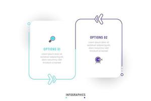 Vector Infographic label design template with icons and 2 options or steps. Can be used for process diagram, presentations, workflow layout, banner, flow chart, info graph.