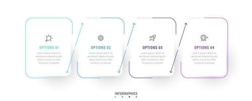 Vector Infographic label design template with icons and 4 options or steps. Can be used for process diagram, presentations, workflow layout, banner, flow chart, info graph.