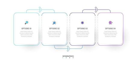 Vector Infographic label design template with icons and 4 options or steps. Can be used for process diagram, presentations, workflow layout, banner, flow chart, info graph.