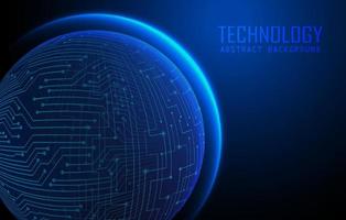 Modern World Map Holograph on Technology Background vector