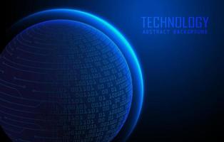 Modern World Map Holograph on Technology Background vector