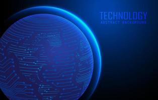 Modern World Map Holograph on Technology Background vector