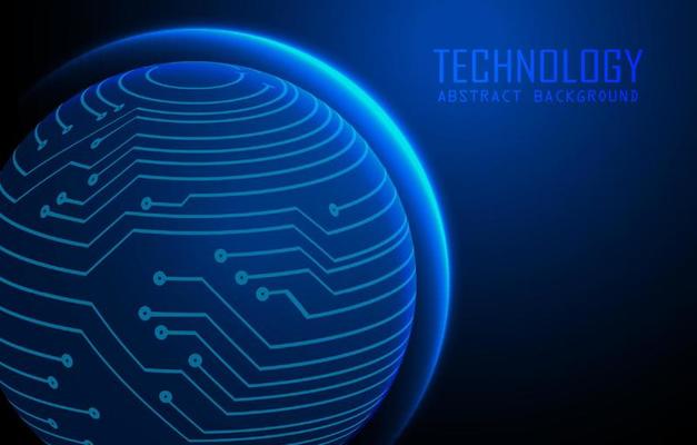 Modern World Map Holograph on Technology Background