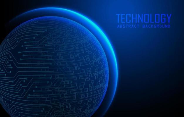 Modern World Map Holograph on Technology Background