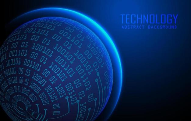 Modern World Map Holograph on Technology Background