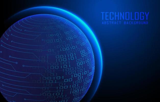 Modern World Map Holograph on Technology Background