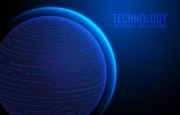 Modern World Map Holograph on Technology Background
