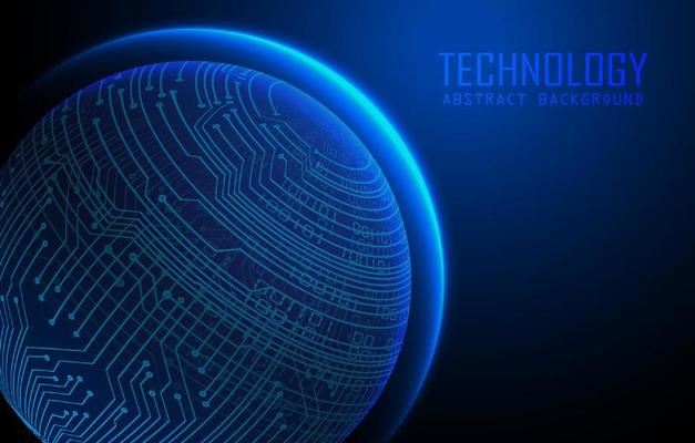 Modern World Map Holograph on Technology Background