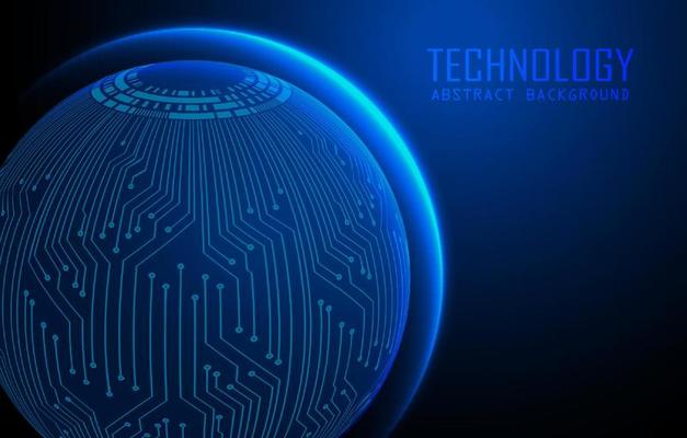Modern World Map Holograph on Technology Background