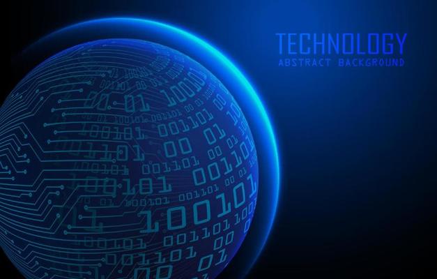 Modern World Map Holograph on Technology Background
